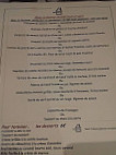 Bistrot des Arts menu