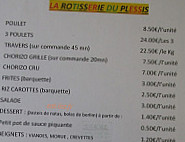 Rôtisserie Du Plessis menu