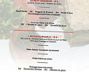 L'Envol au Vent menu