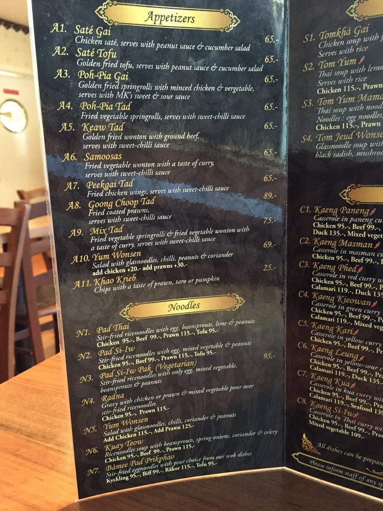 Mae Krua Taste Of Thai Meny