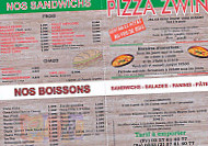 Pizza Zwin menu