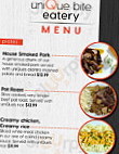 Unique Bite Eatery menu