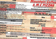 Mountain Coffee menu