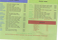 Mathys Pizza menu