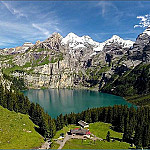 Panorama Zur Sennhuette Am Oeschinensee outside