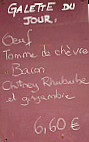 Chouette Galette menu