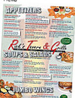 Rick's Tavern Grille menu