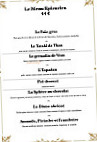 Jardin des Chefs menu