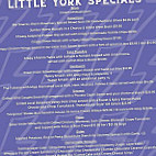 The Little York menu