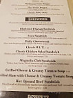 Magnolia Cafe menu