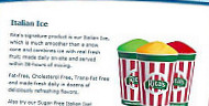 Rita's Italian Ice menu