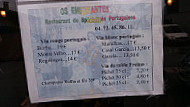 Os Emigrantes menu