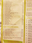 Raj Indian menu