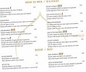 Taj Mahal menu