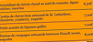 Le Quincampe menu