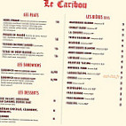 Le Caribou menu