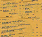 Pho Pasteur menu