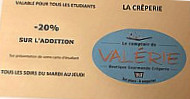 Le Comptoir de Valerie menu