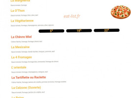 Pizza Longvi menu