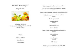 Agriturismo La Chioccia menu