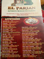 El Parian Mexican menu