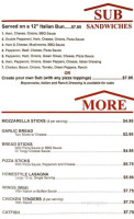 Housa Pizza menu