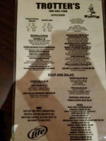 Trotters Cafe Sports menu