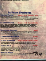 La Fiesta Mexican Grill menu