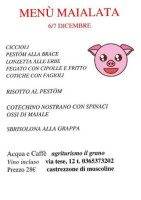 Agriturismo Il Grano menu