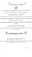 Le Bouchon Des Greffes menu