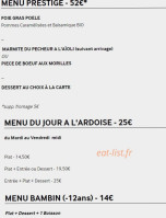 L 'atelier Par K menu