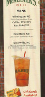 Mcalister's Deli menu