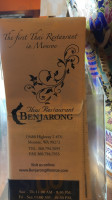 Benjarong Thai menu