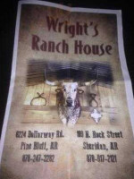 Wright's Ranch House Bbq menu