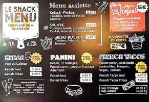 Le Snack menu