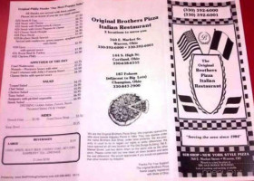 Brothers Pizza menu