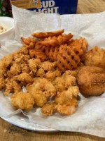 Buckets Crawfish And Seafood food