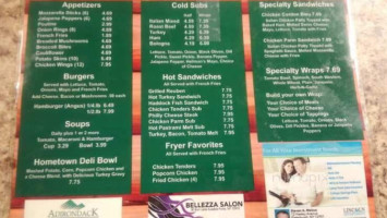 Hometown Deli Bakery menu