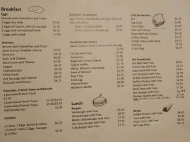 Steve Lu's Diner menu