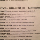 Våxtorps Pizzeria Meny