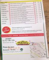 Chez Per'Syl menu