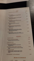 Loft Street Bistro menu