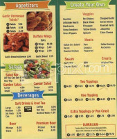 Izzy's Pizza menu