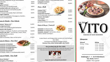 Pizzeria Da Zio Vito menu