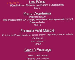 Au Bord Du Rhin menu