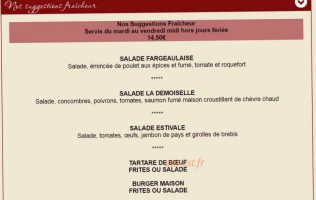 La Demoiselle menu