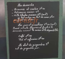 Le Jardin D'Oh menu