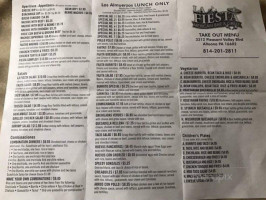 La Fiesta Mexican Grille menu