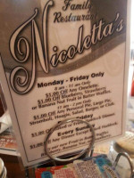 Nicoletta's Family menu