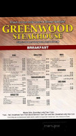 Greenwood Steakhouse menu